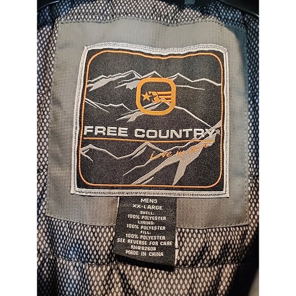 FREE COUNTRY mens XXL water wind resistant ripstop jacket coat with hood - Picture 3 of 11